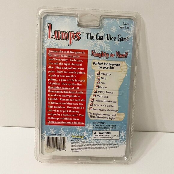 Lumps Coal Dice Game Family Party Travel Zip Stocking 8 Dice - Picture 5 of 15
